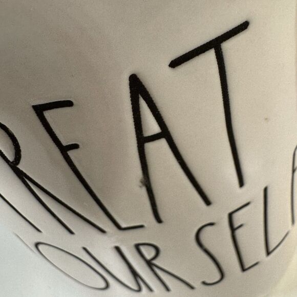 Rae Dunn Treat Yourself Mug Artisan Collection Large Coffee Cup 5” Tall - Picture 6 of 11